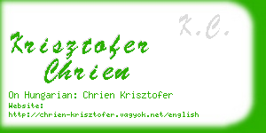 krisztofer chrien business card